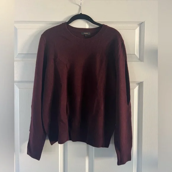 Quince Mongolian Cashmere Crewneck Sweater in Burgundy - Picture 2 of 2